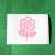 Sticker Ovis jel, nyomott varrható címke - virág