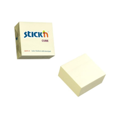 Stickn Öntapadó jegyzettömb STICK`N 76x76mm pasztel sárga 400 lap post-it