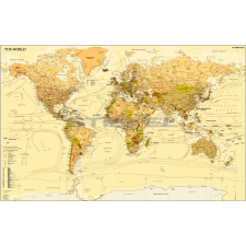 Stiefel A Föld országai antik stílusú (vintage) világtérkép térkép