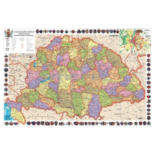 Stiefel A Magyar Szent Korona Országai falitérkép fémléces-fóliás 140x100 cm térkép
