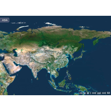 Stiefel Ázsia a világűrből falitérkép térkép