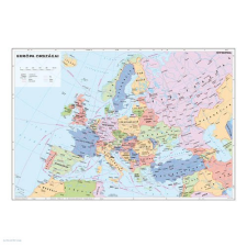 Stiefel Falitérkép fémléccel 100x70cm Európa országai térkép