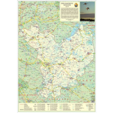 Stiefel Jász-Nagykun-Szolnok megye fémléces, fóliázott falitérkép Stiefel 70 x 100 cm térkép