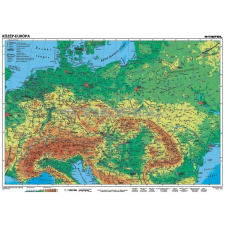 Stiefel Közép-Európa, domborzati + vaktérkép DUO térkép