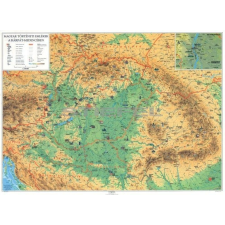 Stiefel Magyar történeti emlékek a Kárpát-Medencében falitérkép fémléces 100x70 cm Kárpát-Medence falitérkép térkép