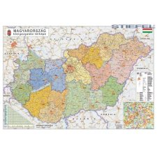 Stiefel Magyarország falitérkép, Magyarország közigazgatása és közlekedése falitérkép Stiefel 140x100 cm térkép