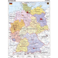 Stiefel Németország, politikai + vaktérkép DUO (német) térkép