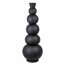  Stílusos, modern megjelenésű fekete fém magas padlóváza 20x76 cm dekoráció