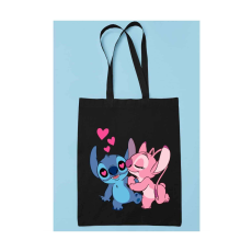  Stitch and Angel kiss and hearts vászontáska egyedi mintával