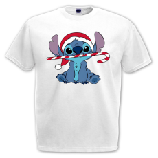  Stitch Cukorpálca - Karácsonyi Férfi Póló