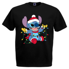 Stitch Karácsonyi Égők - Karácsonyi Férfi Póló férfi póló