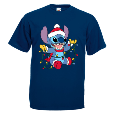  Stitch Karácsonyi Égők - Karácsonyi Férfi Póló