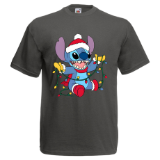  Stitch Karácsonyi Égők - Karácsonyi Férfi Póló