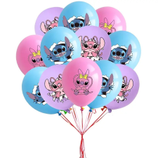  Stitch mintás latex lufi 18 db/ csomag party kellék