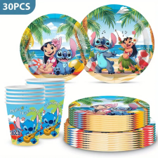  Stitch tányér és pohár szett sütés és főzés