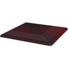  STOPNICA RYFLOWANA NAROŻNA GŁADKA BROWN  Cloud Brown 30x30x1,1 csempe