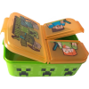 Stor Lunch Box for Kids STOR 40420 3 Compartments Minecraft (orange&green) (4599)