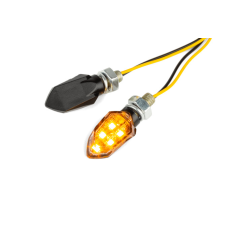 Str8 LED jelzőfények Piccolo fekete STR8 Elektronika Lámpa, fényszóró, index egyéb motorkerékpár alkatrész