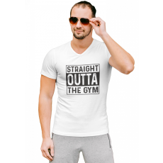  Straight outta the gym - Férfi V Nyakú Póló