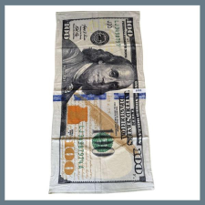  Strand törölköző 70 x 140 cm - 100 dolláros bankjegy mintás 2132 lakástextília