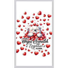  Strandtörölköző, Valentin-nap, Téged szeretlek a legjobban, maci lakástextília