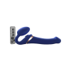 Strap-On-Me M - felcsatolható, léghullámos vibrátor (kék)