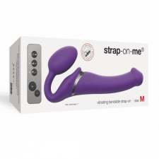 Strap-On-Me M - pánt nélküli felcsatolható vibrátor - közepes (lila) felcsatolható eszközök