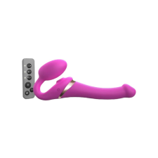Strap-On-Me S - felcsatolható léghullámos vibrátor - kicsi (pink) felcsatolható eszközök