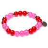  Strawberry Grenade – Piros és pink hegyikristály ásvány karkötő dobozban