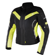 Street Racer Betty II Air női motoros kabát fekete-fluo sárga motoros kabát