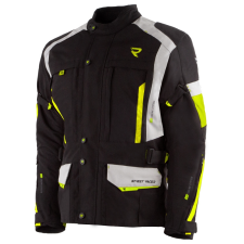 Street Racer Hilax motoros kabát fekete-szürke-fluo sárga motoros kabát