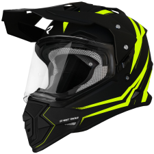 Street Racer Ignite enduro motoros bukósisak matt fekete-fluo sárga bukósisak