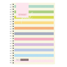 Street Spirálfüzet STREET Pad A/5 vonalas 100 lapos világos csíkos füzet