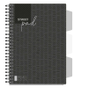 Street Spirálfüzet STREET Pad regiszteres A/5 vonalas 100 lapos fekete