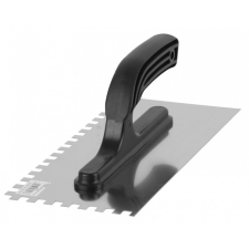 Strend pro fogazott rozsdamentes glettvas, műanyag nyéllel, 280X130 mm, E10 mm kőműves és burkoló szerszám