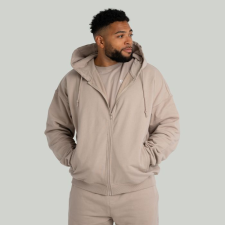 Strix Zip kapucnis pulóver Taupe M férfi pulóver, kardigán
