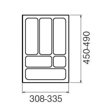 StrongIn Evőeszköztartó 40/490 (335 x 490 mm) fémes papírárú, csomagoló és tárolóeszköz