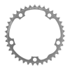 Stronglight belső lánctányér országúti kerékpárhoz, 5 karos, 39 fog, 130 mm, duralumínium, ezüst (SHIMANO 8-9 sebesség típus) STRONGLIGHT  Bicikli alkatrészek Kerékpár alkatrészek Kerékpár lánctányérok