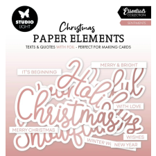 Studio Light Rosegold Sentiments Kivágatok Paper elements (1 csomag) matrica