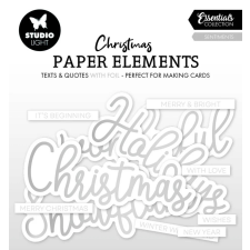 Studio Light Silver Sentiments Kivágatok Paper elements (1 csomag) matrica