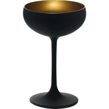 Stulzle-oberglas Pezsgőspohár, Stölzle Elements 230 ml, fekete/arany pezsgős pohár