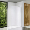 Stuxi Eco Walk-in zuhanyfal, 120x195 cm, 6 mm vastag vízlepergető biztonsági üveggel, 195 cm magas, helytakarékos sarok stabilizátorral