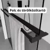  Stuxi Milano Gate Black Plus 2 falsíkra szerelhető, két oldalfalas walk-in zuhanyfal, 120x140 cm, 8 mm vastag vízlepergető biztonsági üveggel, helytakarékos sarokmerevítőkkel