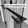  Stuxi Milano Gate Black Plus 2 falsíkra szerelhető, két oldalfalas walk-in zuhanyfal, 70x70 cm, 8 mm vastag vízlepergető biztonsági üveggel, helytakarékos sarokmerevítőkkel