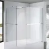 Stuxi Milano Kombi Plus 2 Walk-in zuhanyfal, 100x120 cm, 8 mm vastag vízlepergető biztonsági üveggel, 2 polccal és törölközőtartóval