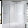 Stuxi Milano Kombi Plus 2 Walk-in zuhanyfal, 130x100 cm, 8 mm vastag vízlepergető biztonsági üveggel, 2 polccal és törölközőtartóval
