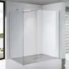 Stuxi Milano Kombi Walk-in zuhanyfal, 100x80 cm, 8 mm vastag vízlepergető biztonsági üveggel, 200 cm magas, króm