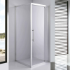 Stuxi Torino 100x100 szögletes nyílóajtós zuhanykabin 6 mm vízlepergető biztonsági üveggel, króm elemekkel, 200 cm magas