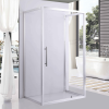 Stuxi Torino 110x100 falsíkra szerelhető 3 oldalú nyílóajtós zuhanykabin 6 mm vízlepergető biztonsági üveggel, króm elemekkel, 200 cm magas