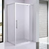 Stuxi Torino 80x70 aszimmetrikus szögletes nyílóajtós zuhanykabin 6 mm vízlepergető biztonsági üveggel, króm elemekkel, 200 cm magas